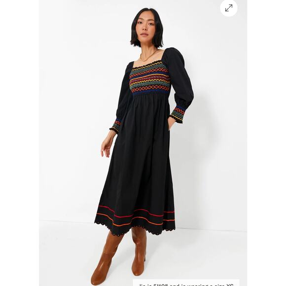 Tuckernuck Dresses & Skirts - Tuckernuck - PINK CITY PRINTS
Black Autumn Smocking Cindy Dress - XL